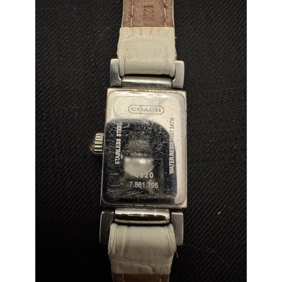 Coach Silver Toned ladies' tank watch - Picture 3 of 8